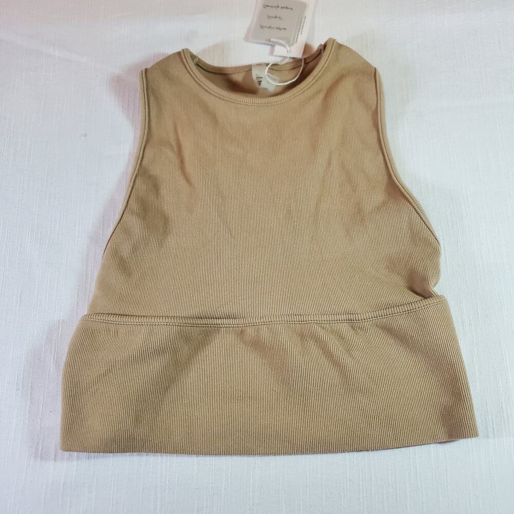 ANWND Womens Size Medium Sleeveless Crop Top Tank Shirt Casual Summer Stretch